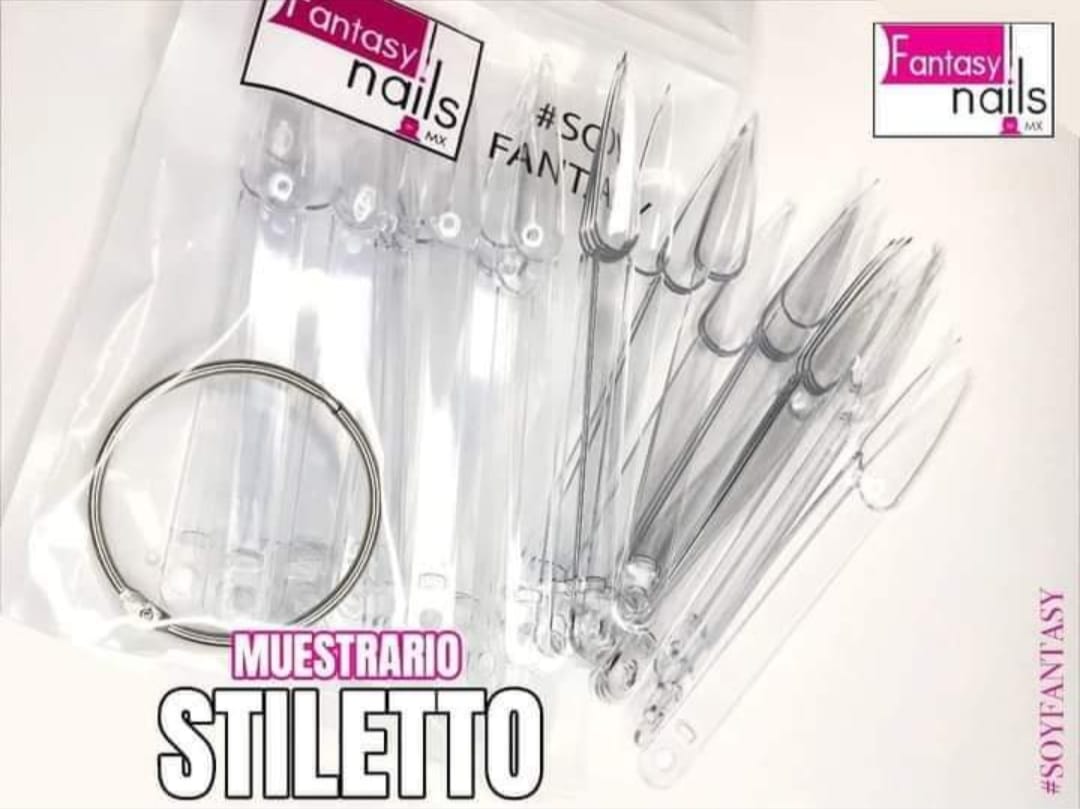 Muestrario stiletto transparentes Fantasy nails | PARIS DISTRIBUIDORA